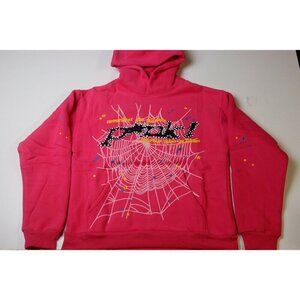 Sp5der P*NK V2 Hoodie Pink Pullover Streetwear Mens Womens Large